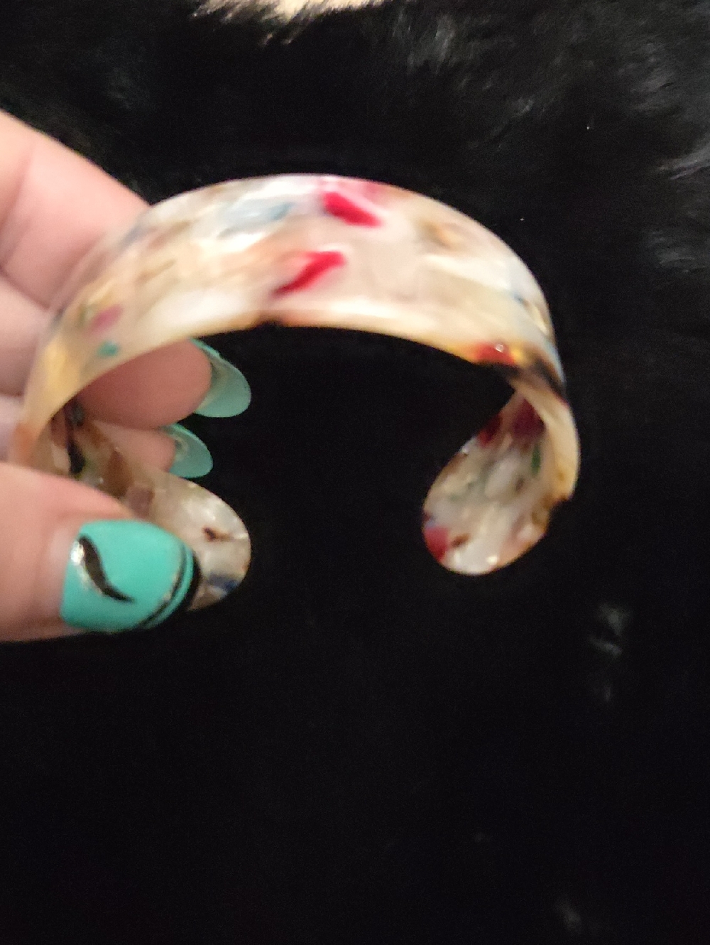 Multicolor Resin Cuff Bracelet - Women Jewelry
